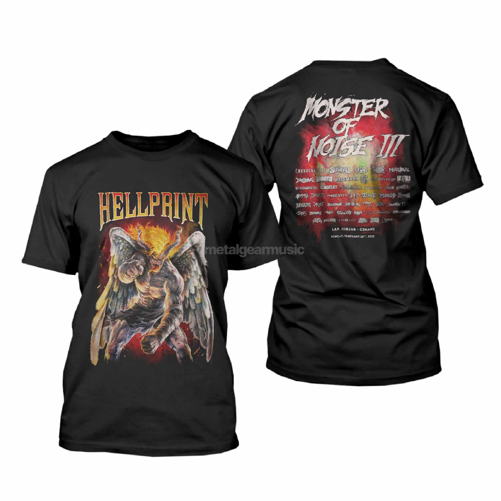 Metalgear Music Original Hellprint - Monster Tshirt Baju Kaos