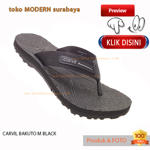 Sandal pria casual sandal jepit spons flip flop webbing cowok CARVIL BAKUTO