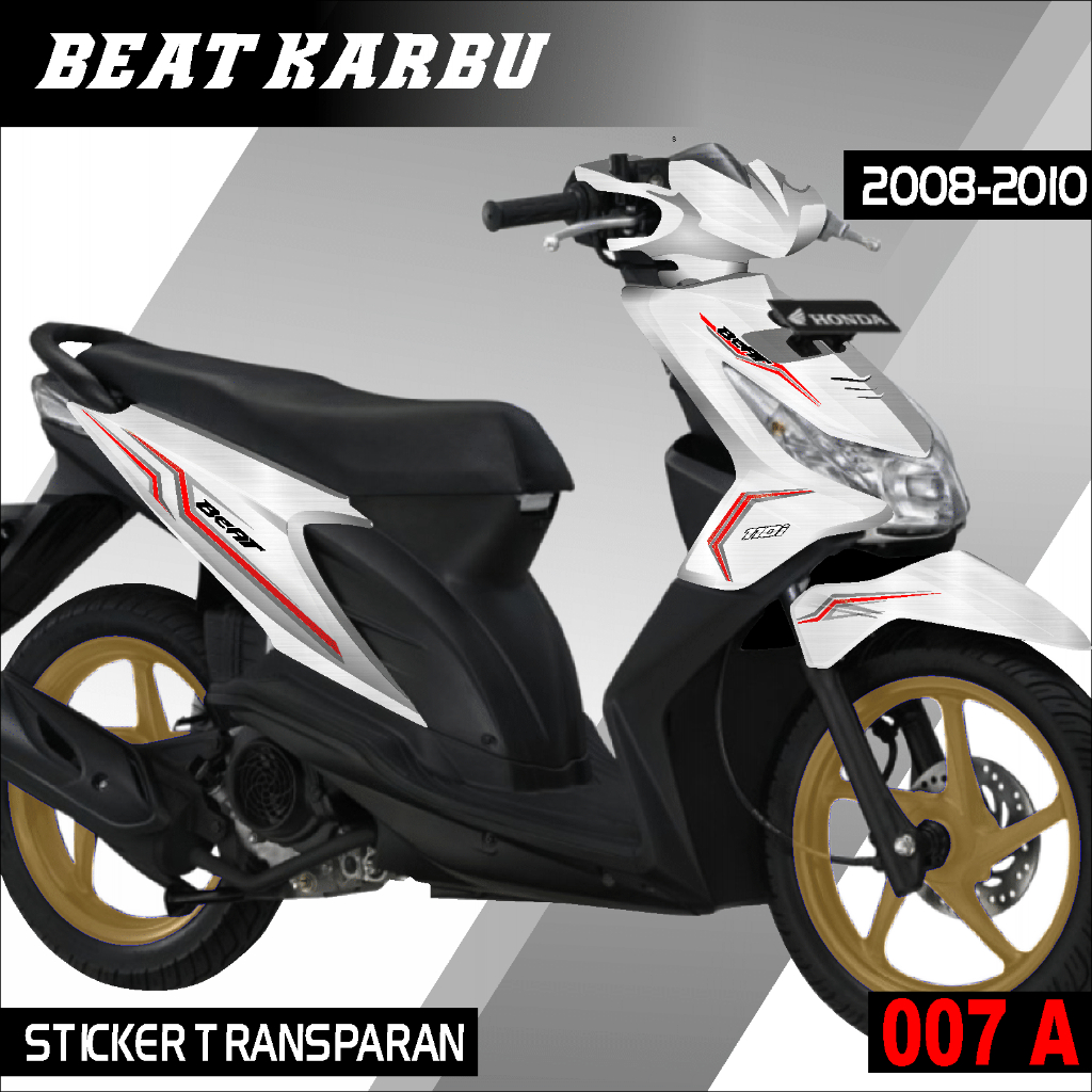 MODIFIKASI BODY MOTOR BEAT KARBU | STRIPING TRANSPARAN BEAT KARBU