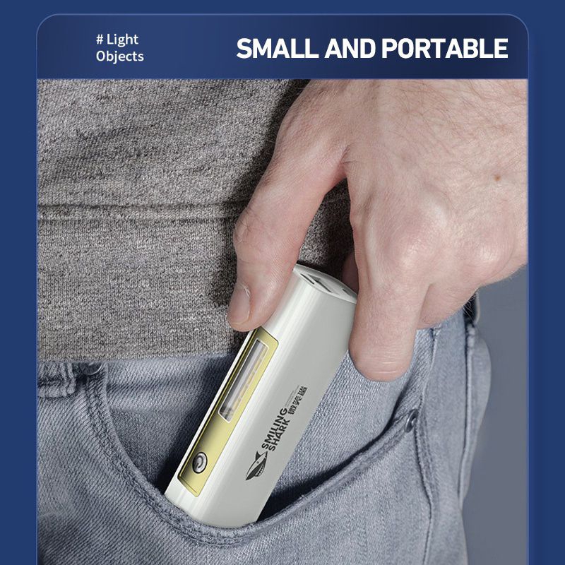 Senter LED Super Terang Portable Smilling Shark 867A Cob