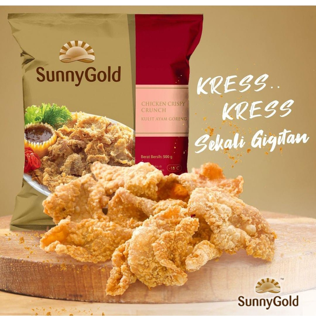 

Sunny Gold Crispy Crunch| Kulit Ayam Cripsy - 500gr| Kulit Ayam Renyah