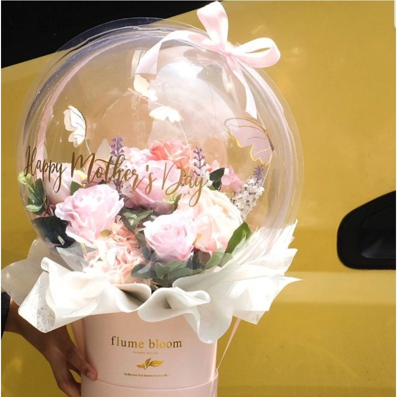Boba Bloom Box | Artificial Flowers | Bunga Artifisial | Bloom Box Balloon | Bloom Box Flowers | Ham