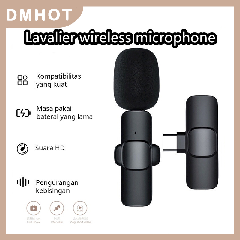 Mic Microphone Mic Clip On Wireless USB PC Laptop Zoom Webinar Podcast Teleconference Meeting Wirele