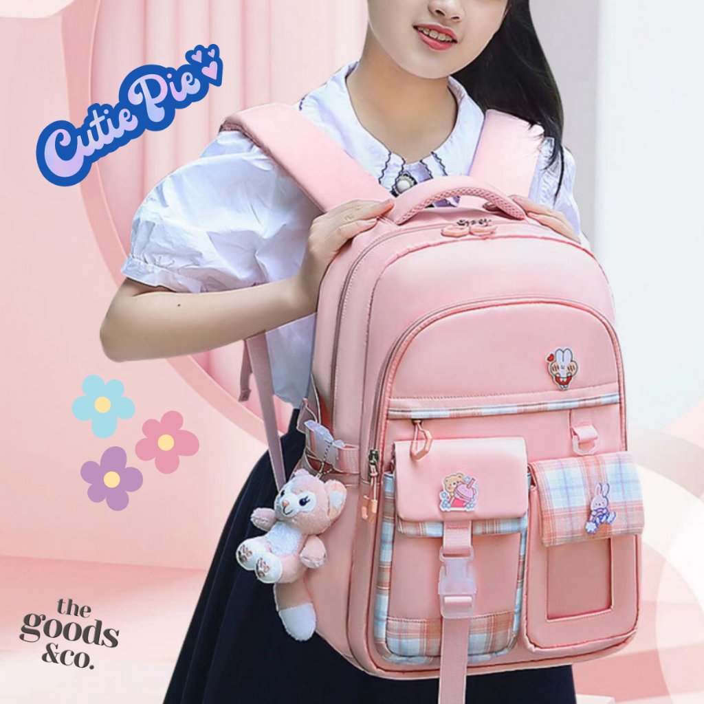 𝐆𝐨𝐨𝐝𝐬𝐂𝐨 Tas Ransel Sekolah Anak Perempuan Tas Sekolah Anak Model Korea Import Tas Ransel Wanita Backpack Korean Fashion