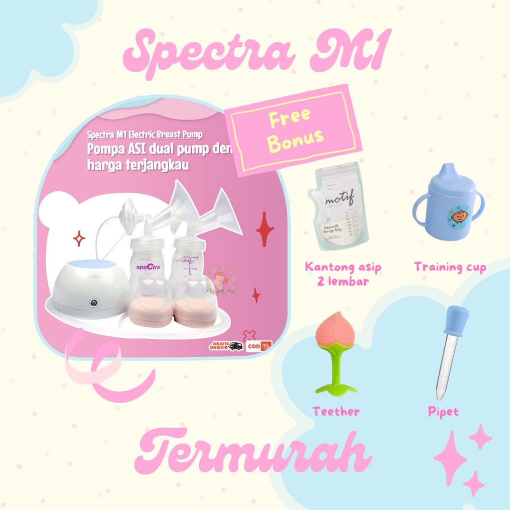 Spectra M1 Dual Pump &amp; Rechargable Breast Pump Electric Perlengkapan Asi Bayi By Mallpompaasi