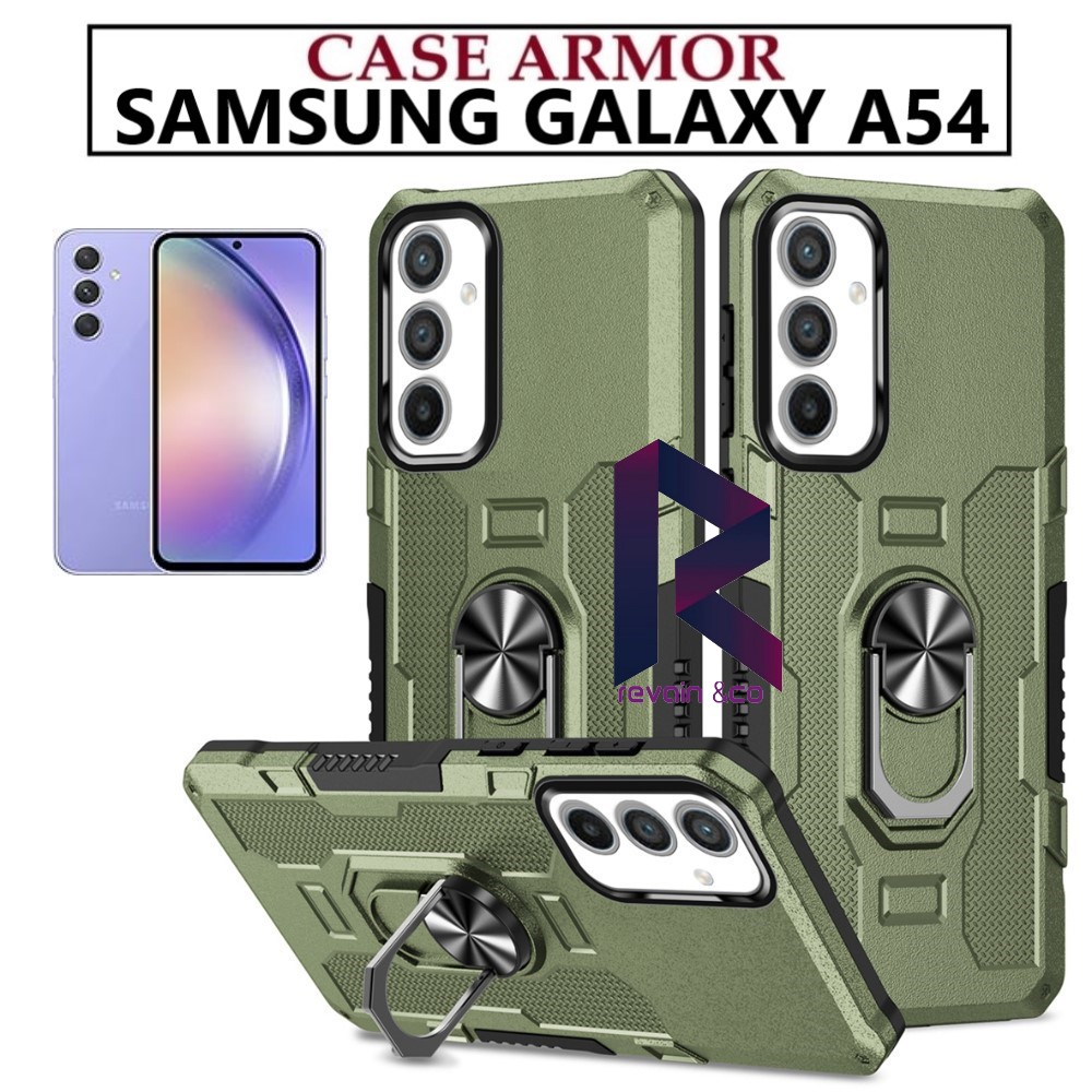 Case Armor SAMSUNG GALAXY A54 Iring Cincin Magnetic Kesing Hp Protect kamera Premium Hard Case Standing Robot Pelindung Kamera