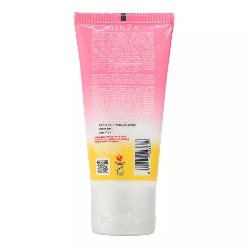 Ginza Sunscreen Gel Spf  45