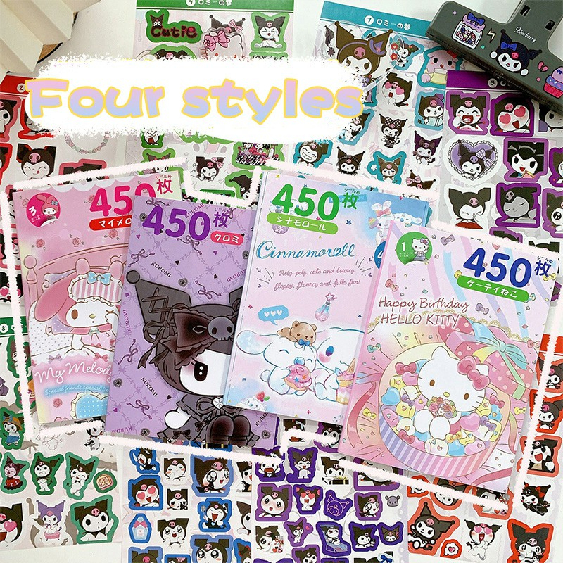 

COD❤️ 450Pcs/Set 16 Lembar Stiker Motif Kartun Sanrio Kuromi Melody Untuk Dekorasi Scrapbookbuku Diaryjurnal DIY-yy