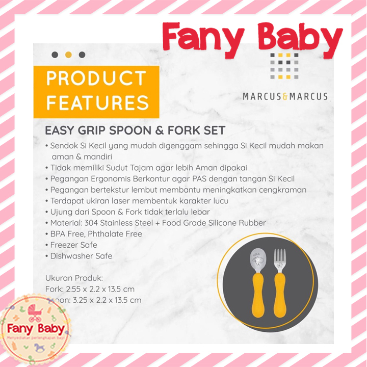 MARCUS &amp; MARCUS EASY GRIP SPOON &amp; FORK SET