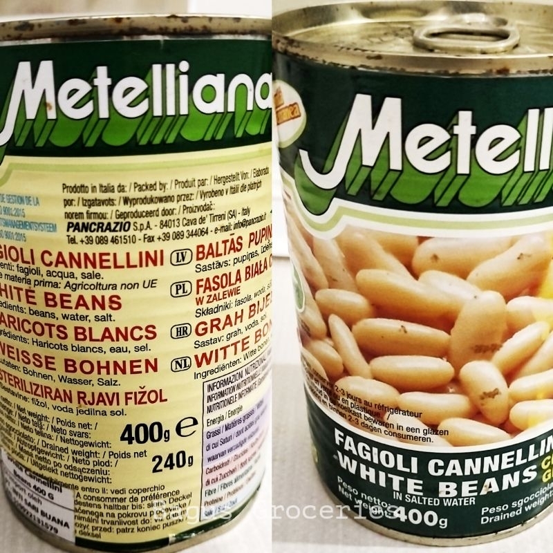 

Metelliana Cannellini white bean in brine | Kacang Sorana 400gr