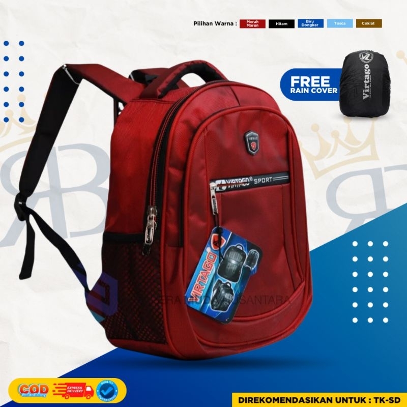 Ransel Terbaru Virtago/Tas Sekolah Virtago Untuk TK-SD/Tas Laptop