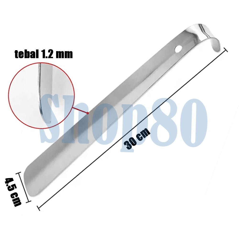 Sendok Sepatu Stainless Alat Bantu Pakai Shoe Horn Shoes Spoon Shoehorn Metal Logam Besi