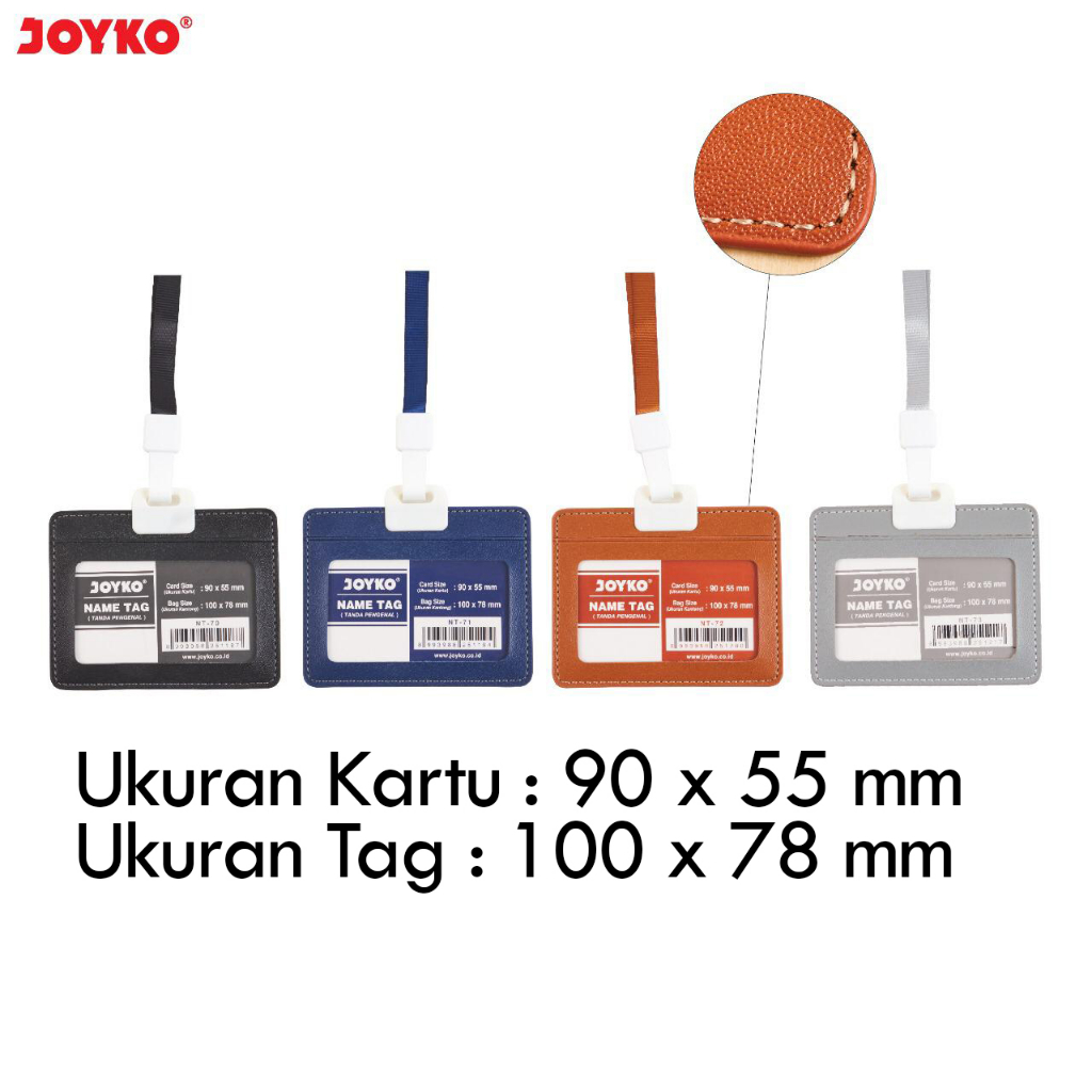 

MYHOMEY ID Card Holder Name Tag holder Tempat ID Card Kulit LANDSCAPE JOYKO NT-7073 Lanyard