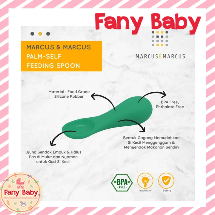 MARCUS&amp;MARCUS PALM GRASP SELF FEEDING SPOON 12M+