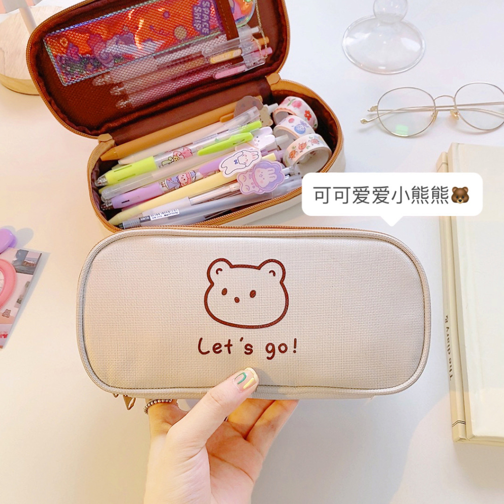 

Tempat Pensil Aesthetic Size Jumbo Motif Bear Rabbit