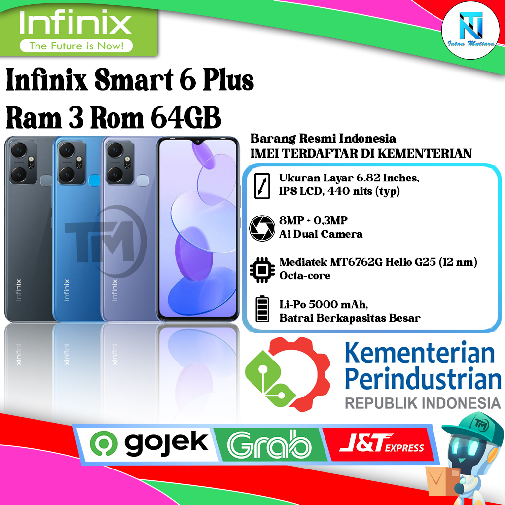Infinix Smart 6 Plus Ram 3 Rom 64GB