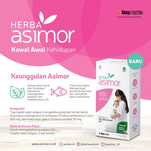 [BPOM] Herba Asimor Box Isi 60 Kapsul / Asimor Asi Bosster / Pelancar Asi / MY MOM