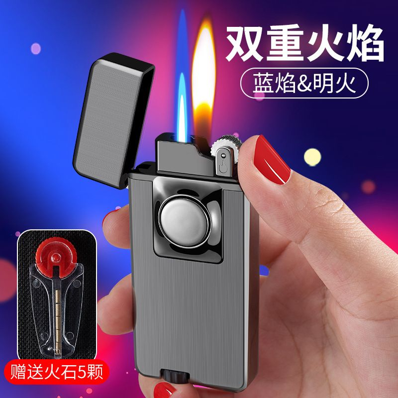 Mancis Korek Api Bara Las Mewah Dua Api Jet Torch Gas Lighter Unik Murah Gift