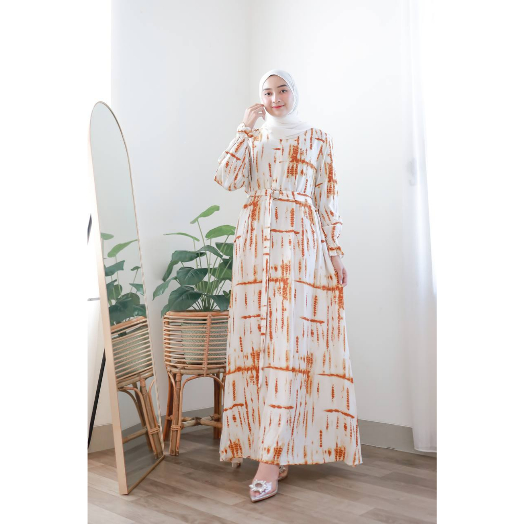 PRIMA MAXI DRESS (ld 102 pjg 135) - Gamis Rayon Tie Dye Busui