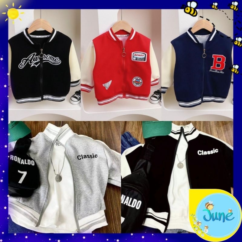 DISKON 10.10 JUNE_COLLECTIONS JAKET ANAK BAYI SLETING LENGAN PANJANG TANPA TOPI VERSI KOREA #013-018