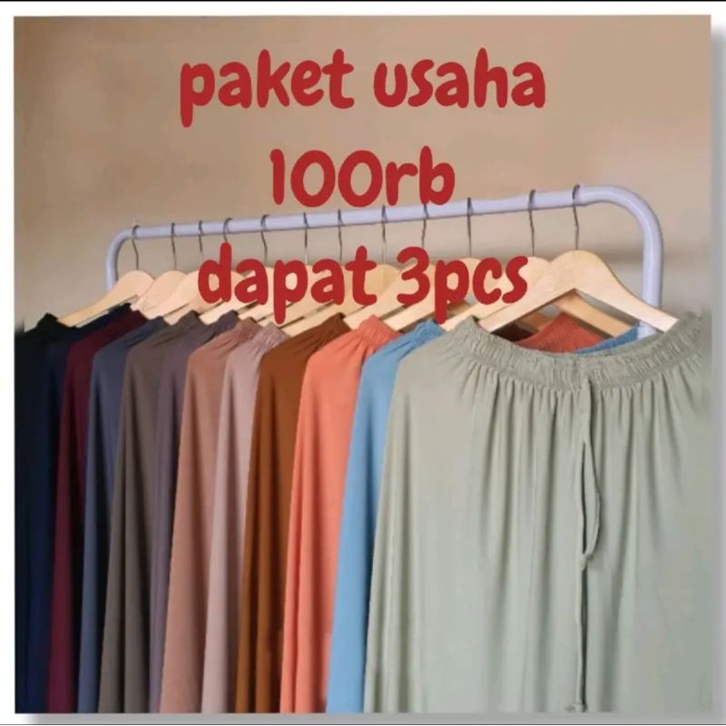 100RB DAPAT 3PCS HW KULOT CRINCLE JUMBO PREMIUM BEST SELLER - Baju Wanita Kekinian