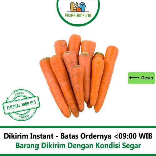 Wortel Biasa Segar 250 Gram Pasar Lampung