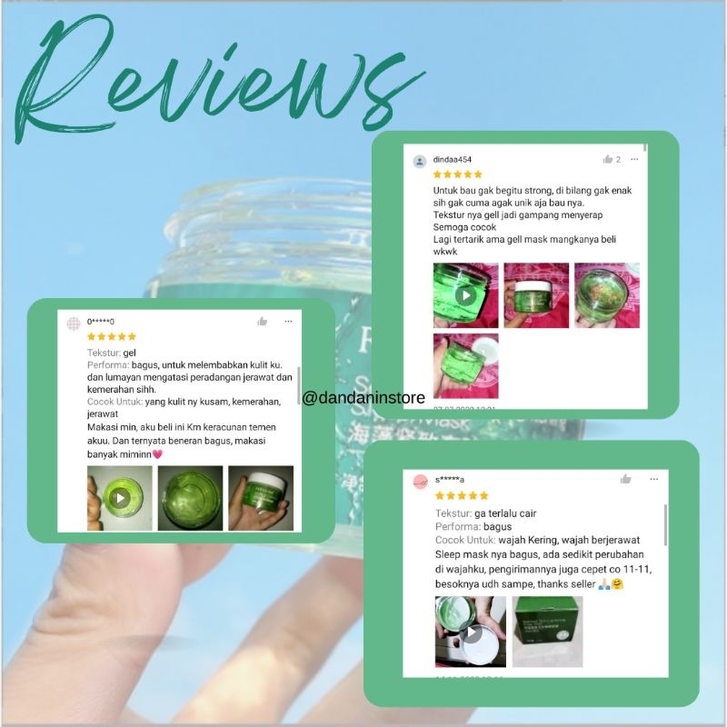 Fangji Seaweed Skin Light Sleeping Mask Masker Gel Wajah sleping mask Murah Original Masker Wajah Mask Peel off Mask COD
