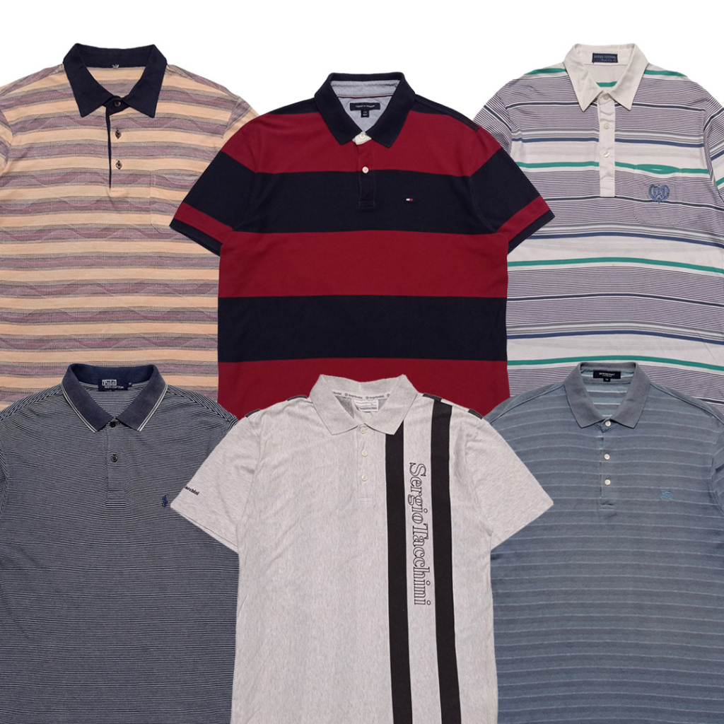 Kaos Polo & Rugby Shirt Branded | Polo Rugby Shirt | Kaos Polo Rugby | Kaos Kerah | Kaos Stripe Salu