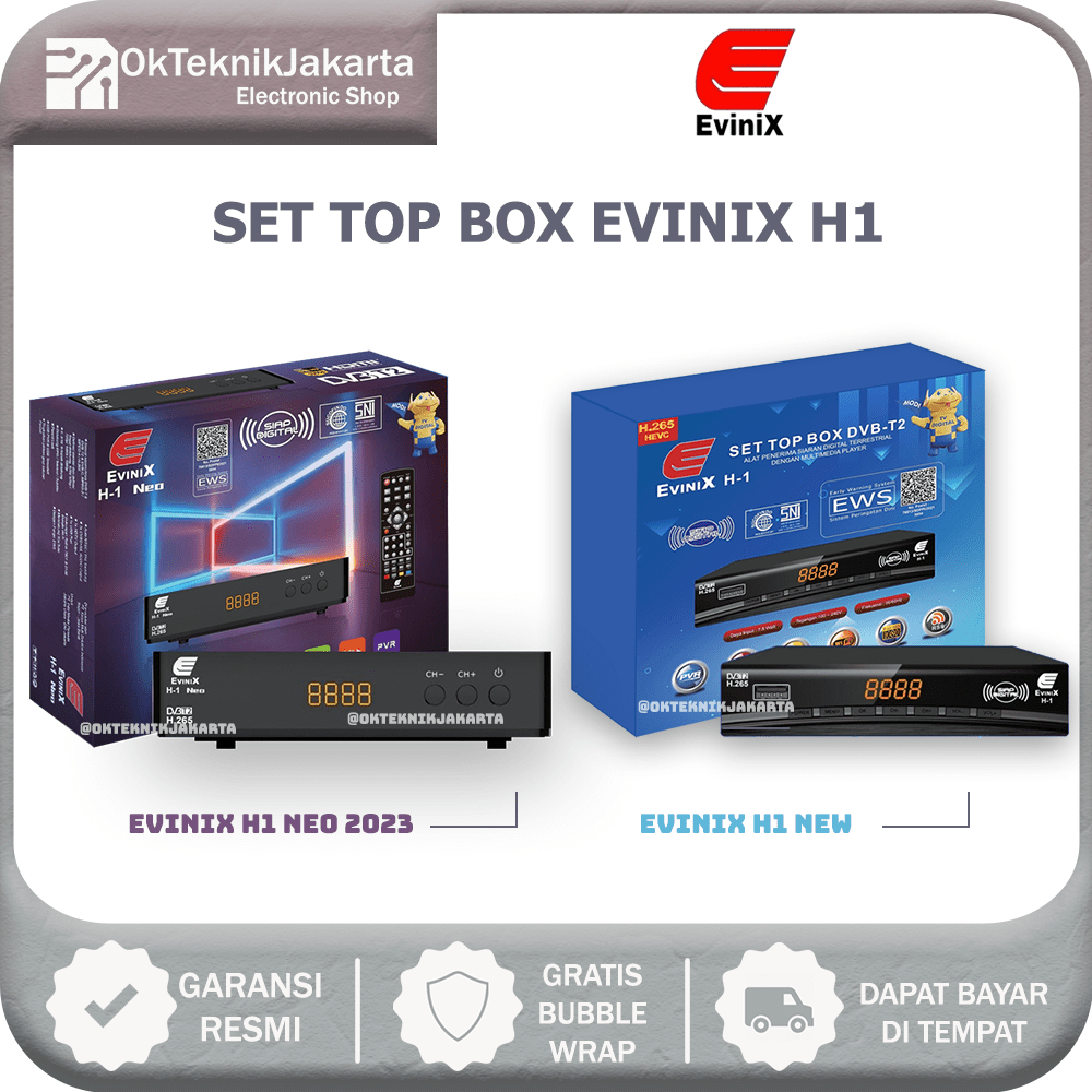 [GRATIS ONGKIR ] SET TOP BOX TV DIGITAL EVINIX H1 DVB T2 HD EWS / SET TOP BOX TV DIGITAL EVINIX H1 / ALAT TV DIGITAL SET TOP BOX / STB TV DIGITAL FREEBOX H1 DVB T2