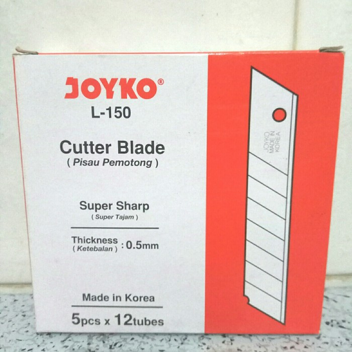 Isi Cutter Besar JOYKO L150 Peralatan Kerajinan Tangan Blade Razor Knife Terbaik Termurah Awet Pisau Silet Lipat Mini Kecil Tajam Isi Ulang Refill Aksesoris Kertas Kain Busa Prakarya Kreasi Kreatifitas Alat Pemotong Pencincang Grosir Prakarya Malang