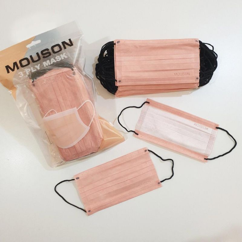 Masker 3ply Earloop 3 ply Mouson Warna Isi 50pcs/Pack