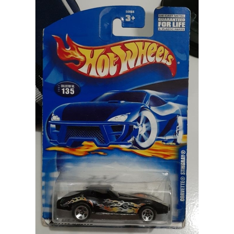 hot wheels corvette stingray blue cart