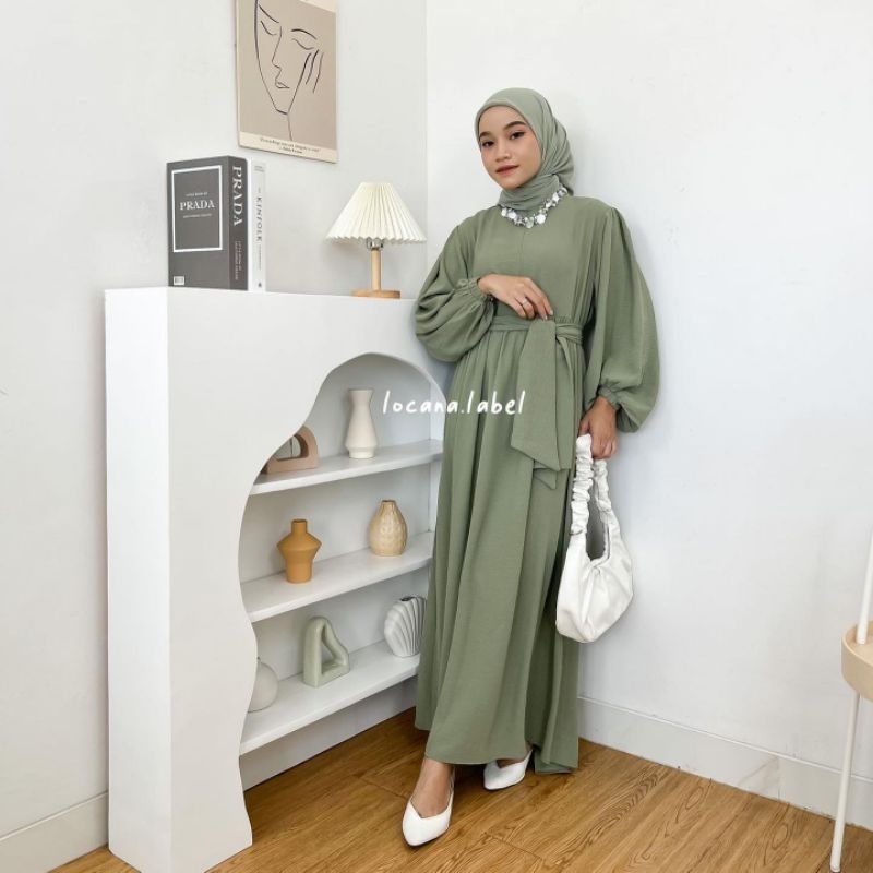 RALINE DRESS MAXY CRINKLE AIRFLOW/AMARA DRESS POLOS KEKINIAN/GAMIS MUSLIM WANITA TERBARU/GAMIS MODERN/FAR MOSLEM LSTORE