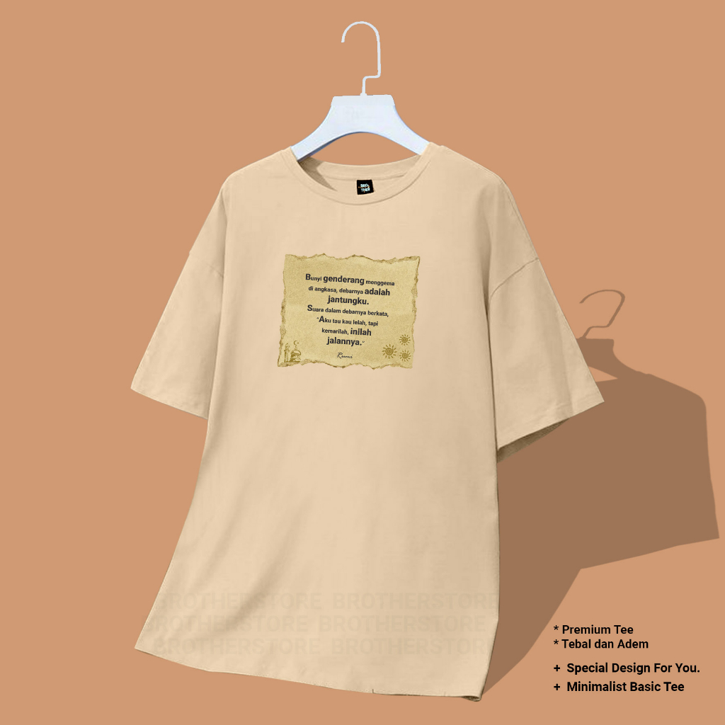 BROTHER STORE - Kaos Distro Pria - KAOS COWOK CEWEK - Kaos Kata Kata - Articel Kata Rumi 002 Premium