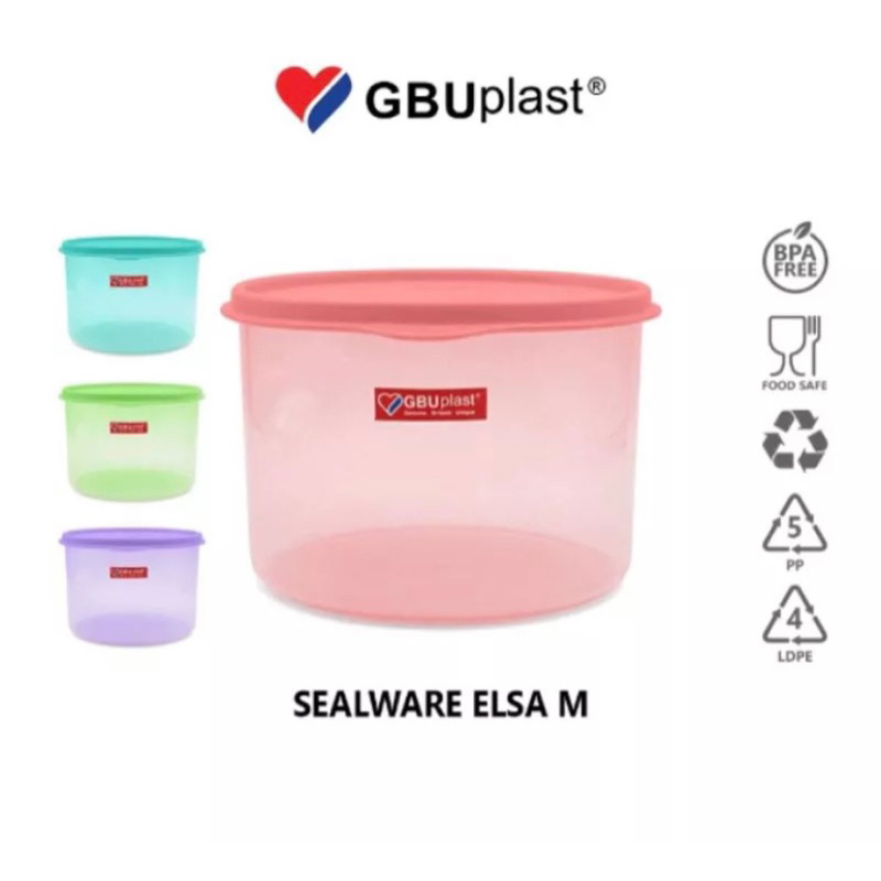 Toples Kue Snack Tempat Cemilan  Lebaran Plastik GBU ELSA  Kedap Udara Ukuran  S, M, L | Sealware Warna