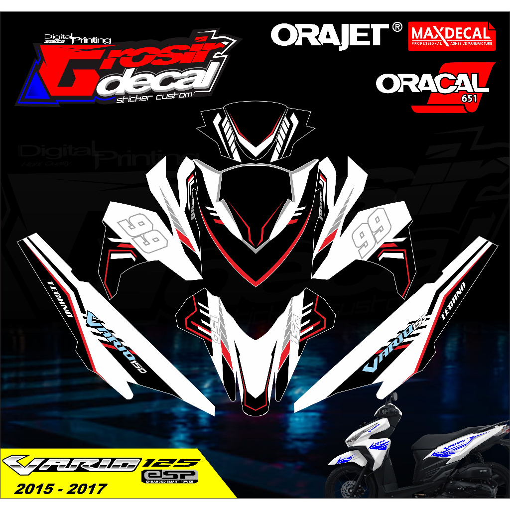 Decal Stiker Vario 125 2015-2018 Full Body Decal Sticker Vario 125 2015 Fullbody
