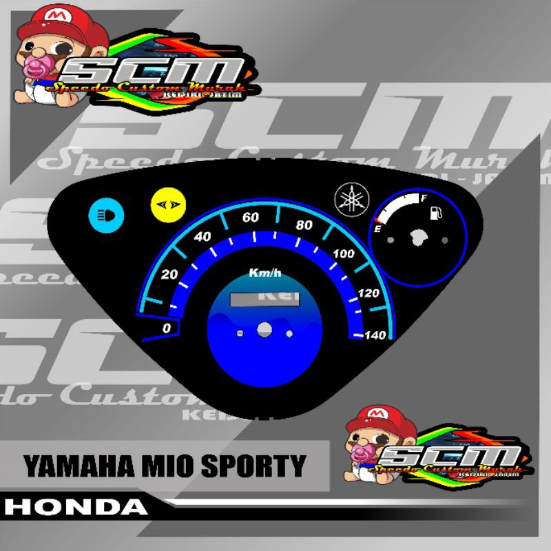 papan speedometer custom mio sporty panel spidometer mio sporty