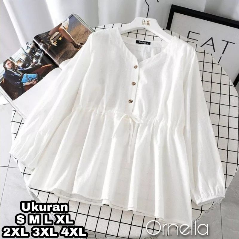 ORNELLA BLOUSE – BAJU ATASAN WANITA BUSUI - BLOUSE OVERSIZE KOREA TERBARU 2022 – PAKAIAN WANITA BLOU