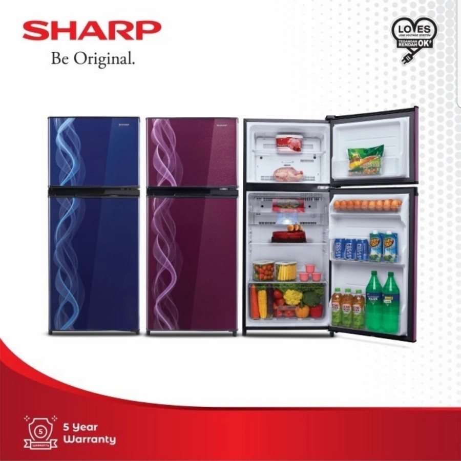 SHARP SJ-197ND VP/VB Kulkas SHARP 2 Pintu 2Pt 172 Liter khusus batam