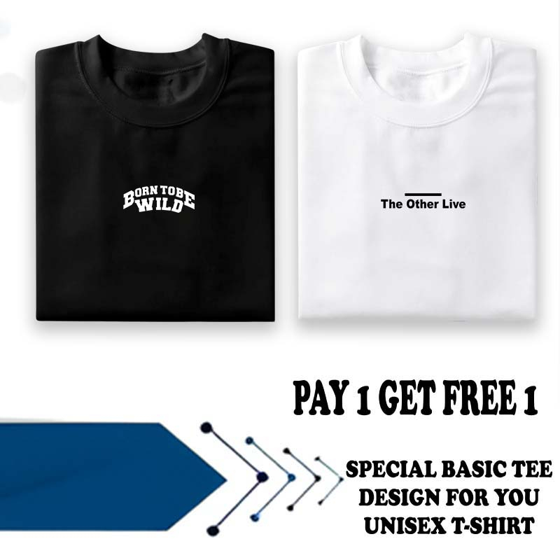 PROMO beli 2pcs lebih murah /   kaos distro motif born to wild dan the other live / baju pria / kaos pria / baju wanita / kaos wanita / pakaian murah / pakaian pria / atasan / polos