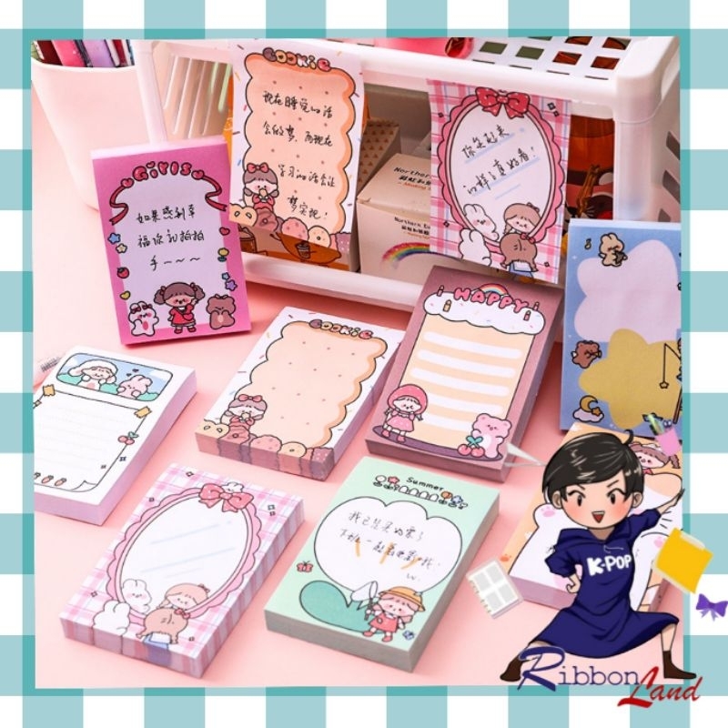 

(80 Lembar) Memopad Tulis Kartun Lucu GiriCat