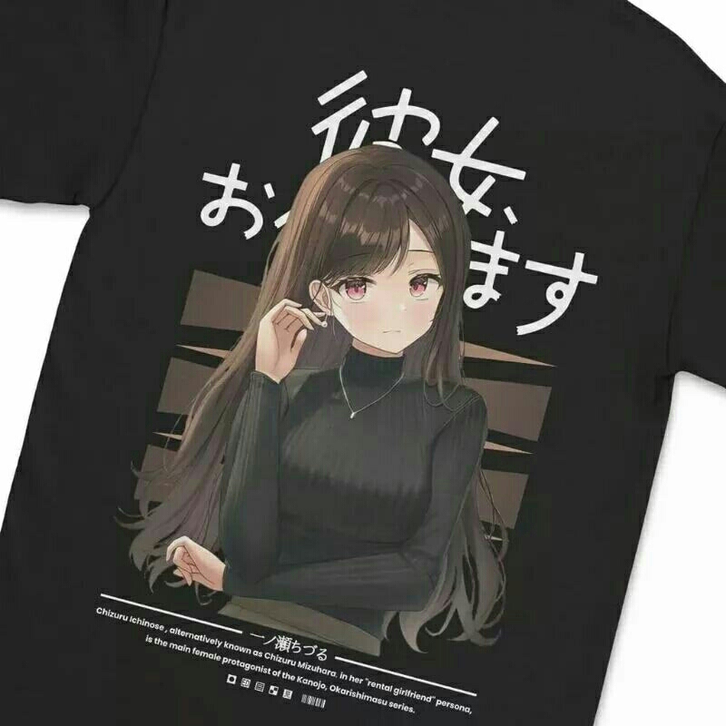 Kaos Anime Kanojo Okarishimasu Mizuhara Chizuru / baju anime / T-shirt anime