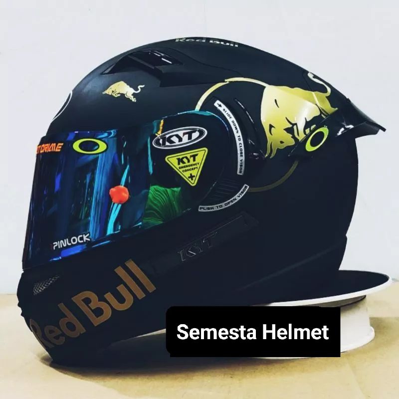 Helm KYT K2 Raider Black Doft White Putih Terkeren Leopard Redbull Origina