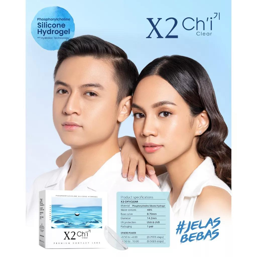 SOFTLENS BENING X2 CHI CLEAR PREMIUM FREE LENSCASE / SOFLENS / SOFTLEN / X2 CHI CLEAR / X2 CH'I CLEAR / X2 CH-I CLEAR / X2 CHI BENING / SOFTLENS BENING PREMIUM / SOFTLENS CLEAR