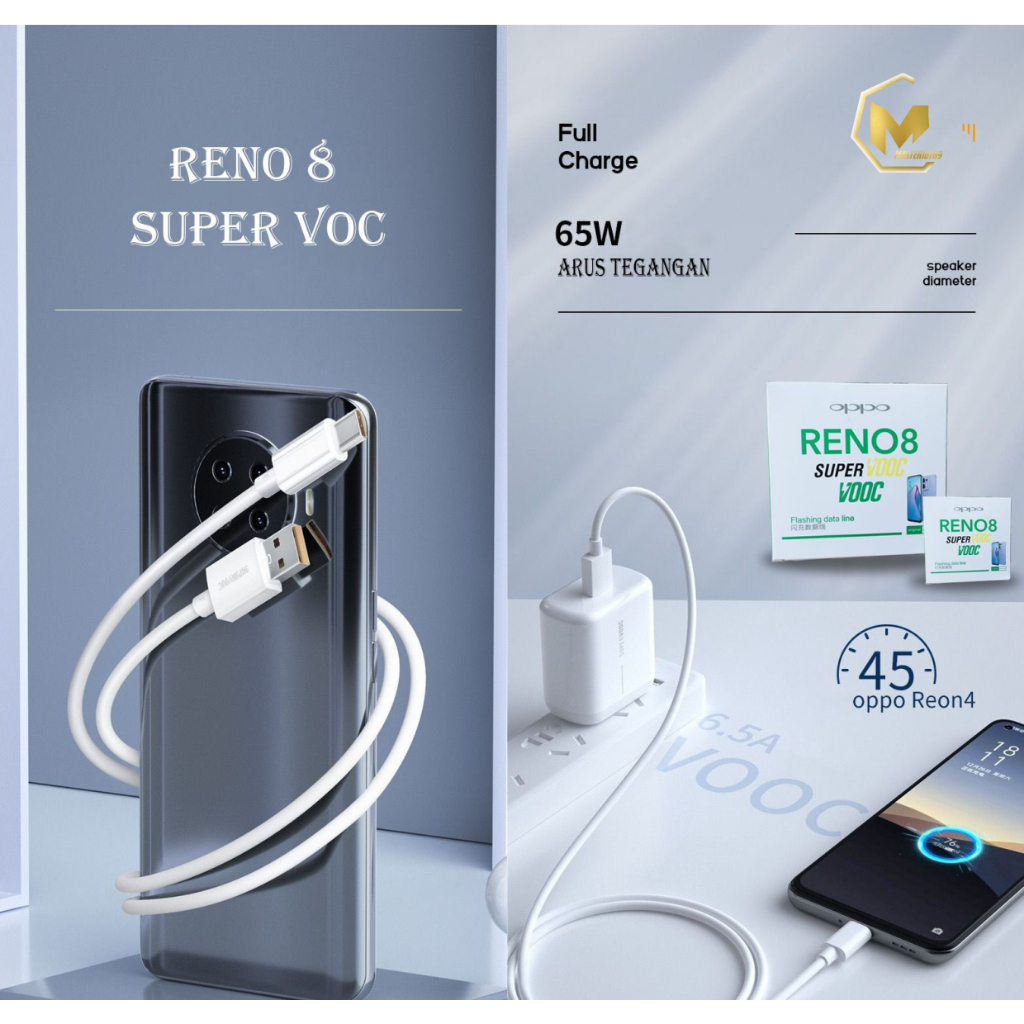 Kabel cable data original 100% OPPO RENO 8 SUPER VOOC pengisian  super cepat FOR oppo RENO 8 8Z RENO 8T RENO 7 7pro 6 5 5pro 4 4f 3 3pro 2 2f a17 a17k a57 2022 a78 a96 a5 2020 a9 2020 MA4405