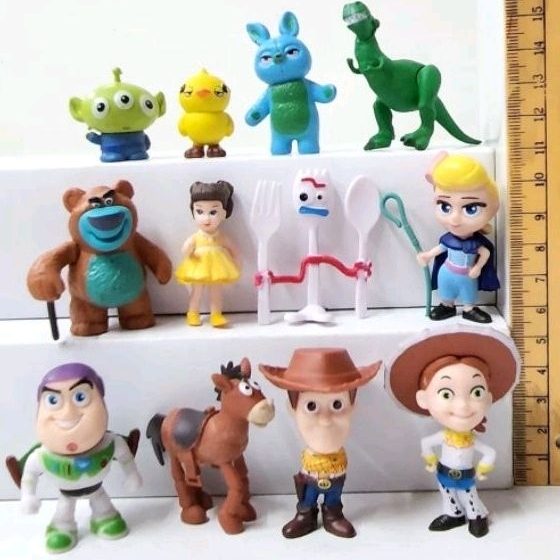 Figur Toys story Forky Buzz woddy set topper kue mainan koleksi
