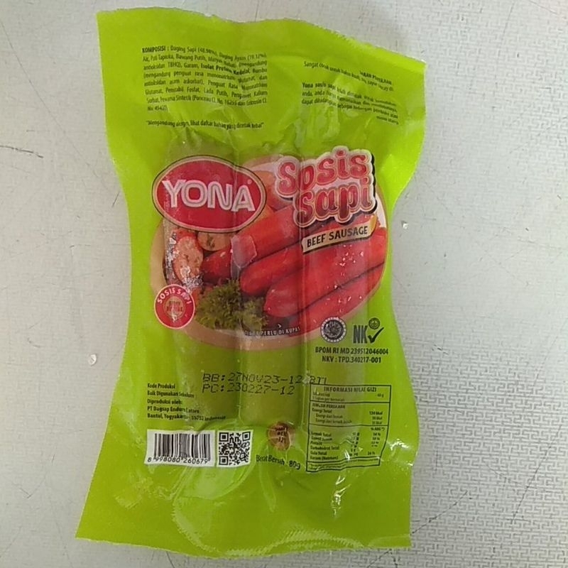 

YONA sosis sapi 80gr isi 3