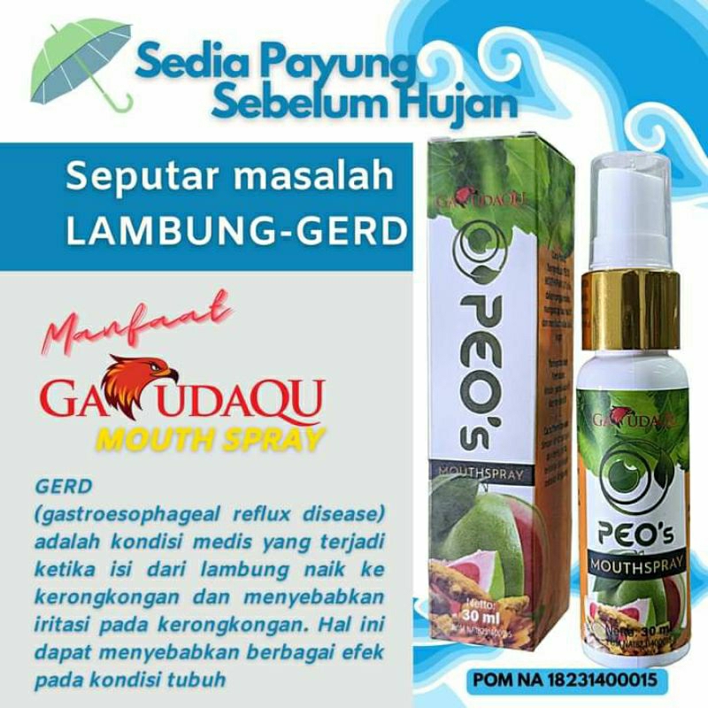 Ekstrak Kulit Jeruk Bali GARUDAQU MOUTH SPRAY GL Aman POM RI 30 ml
