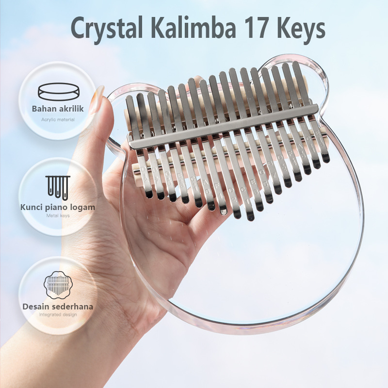 Crystal Kalimba 17 Keys Thumb Piano Acrylic Piano Jari