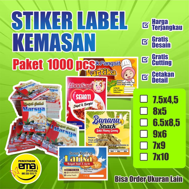 

STIKER CUSTOM 1.000 PCS / LABEL MAKANAN